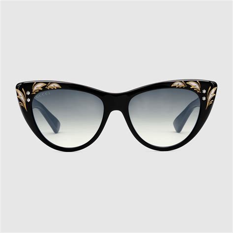 gucci 57mm oversized sunglasses black|Gucci oversized cat eye sunglasses.